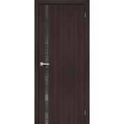 Дверь межкомнатная Браво-1.55 Wenge Melinga Mirox Grey mr.wood