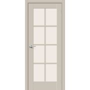 Межкомнатная дверь остекленная Прима-11.1 Cream Silk