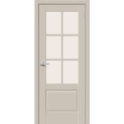 Межкомнатная дверь Прима-13.0.1 Cream Silk остекленная