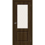 Дверь межкомнатная Скинни-13 Dark Barnwood White Сrystal BRAVO