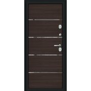 Дверь входная Thermo Лайн Букле черное/Wenge Veralinga BRAVO